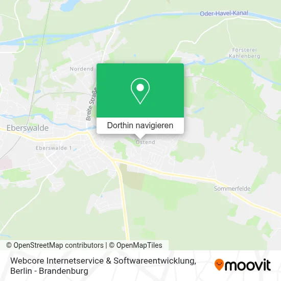 Webcore Internetservice & Softwareentwicklung Karte