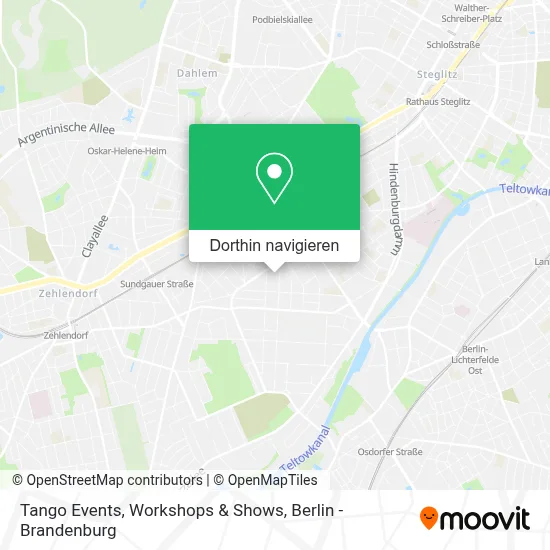 Tango Events, Workshops & Shows Karte