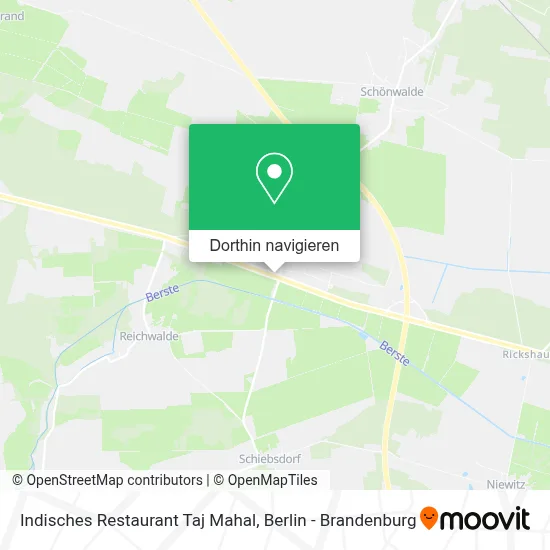 Indisches Restaurant Taj Mahal Karte