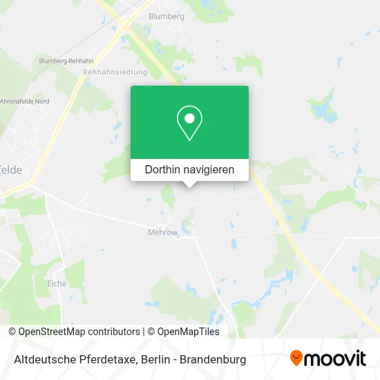Altdeutsche Pferdetaxe Karte