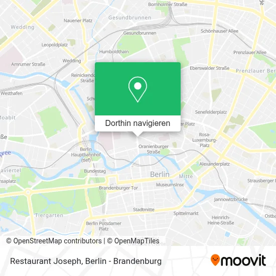 Restaurant Joseph Karte