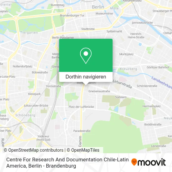 Centre For Research And Documentation Chile-Latin America Karte