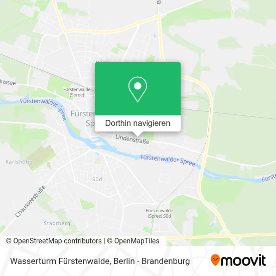 Wasserturm Fürstenwalde Karte