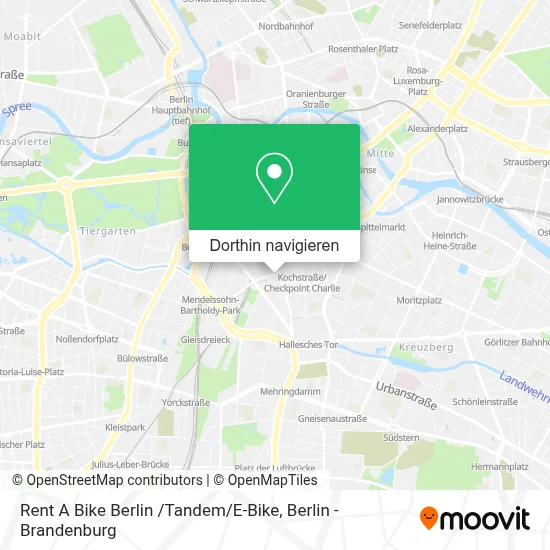 Rent A Bike Berlin /Tandem / E-Bike Karte