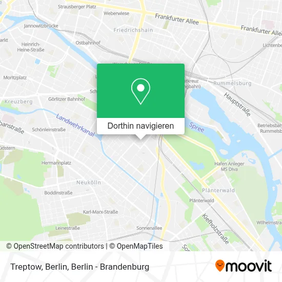Treptow, Berlin Karte