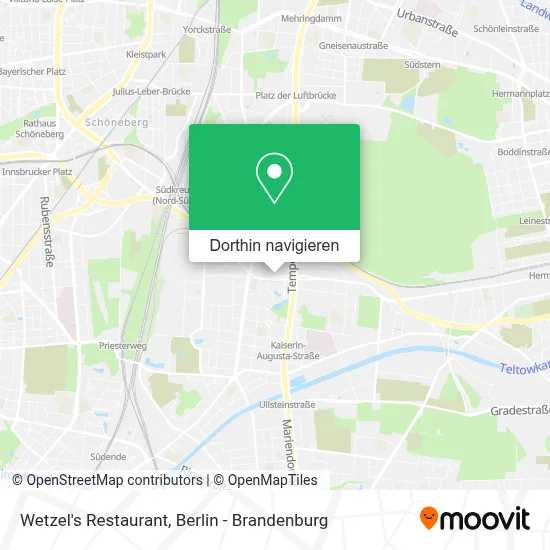 Wetzel's Restaurant Karte