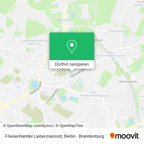Fliesenhandel Liebermannstr Karte