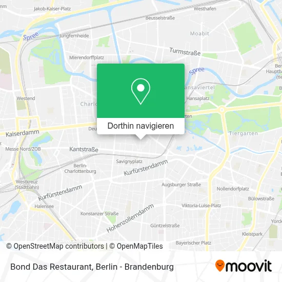Bond Das Restaurant Karte