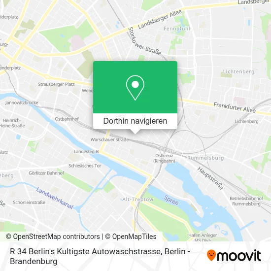 R 34 Berlin's Kultigste Autowaschstrasse Karte