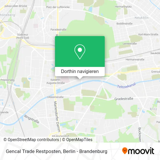 Gencal Trade Restposten Karte