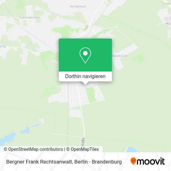Bergner Frank Rechtsanwalt Karte