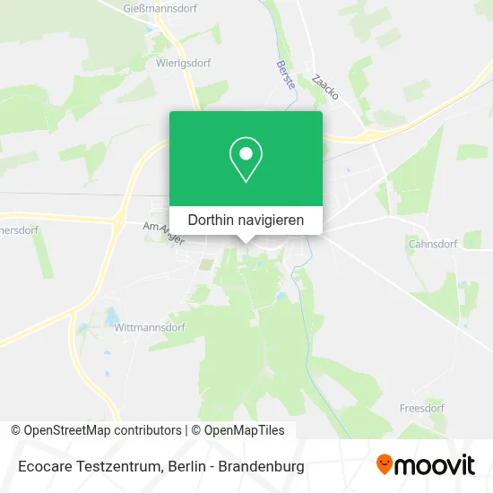 Ecocare Testzentrum Karte