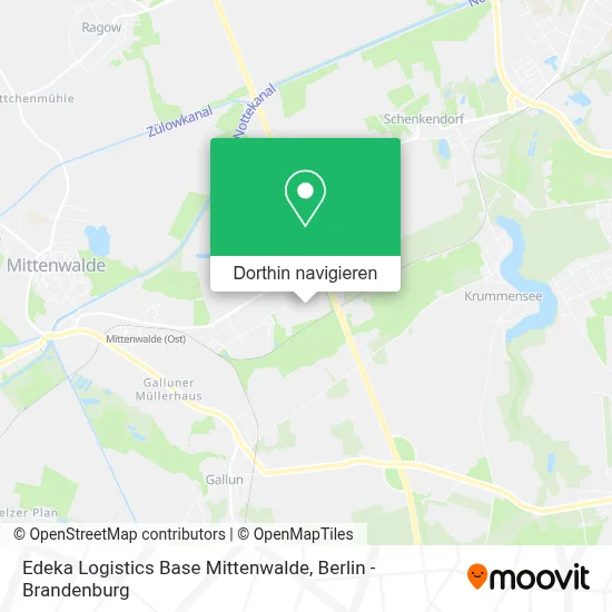Edeka Logistics Base Mittenwalde Karte