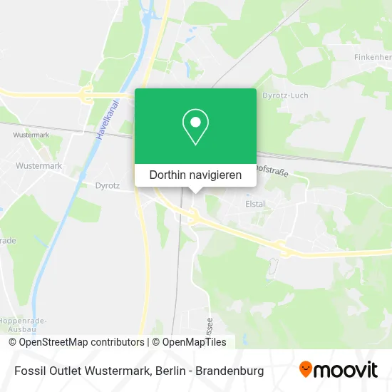 Fossil Outlet Wustermark Karte
