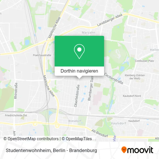 Studentenwohnheim Karte