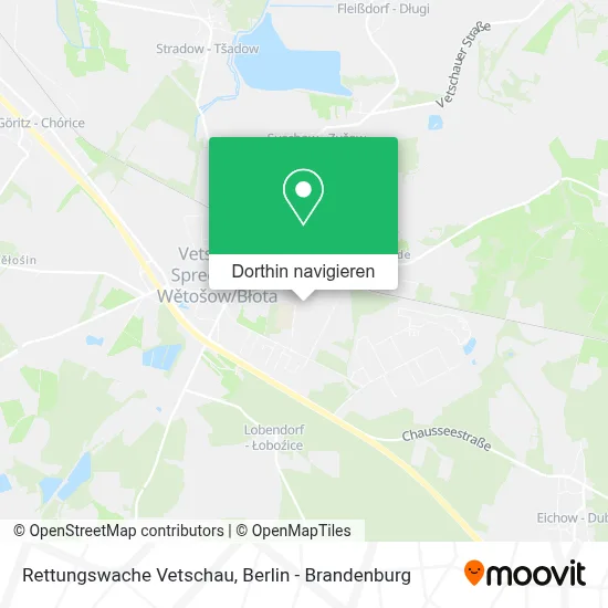 Rettungswache Vetschau Karte