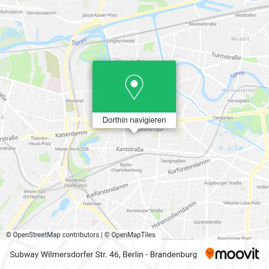 Subway Wilmersdorfer Str. 46 Karte