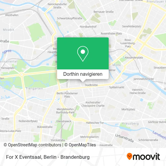For X Eventsaal Karte
