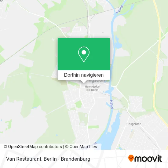 Van Restaurant Karte