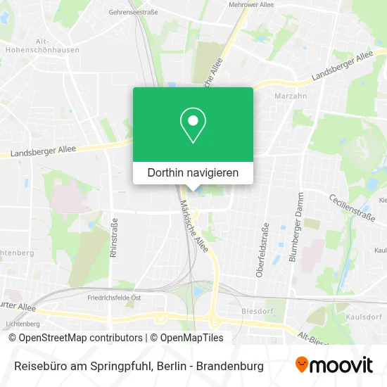 Reisebüro am Springpfuhl Karte