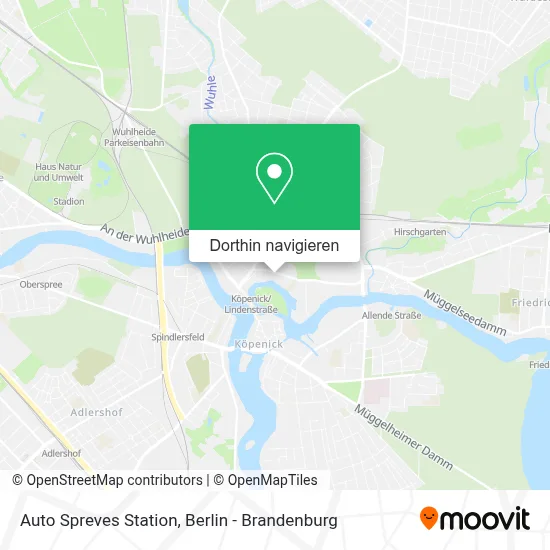 Auto Spreves Station Karte