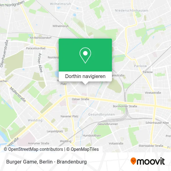 Burger Game Karte