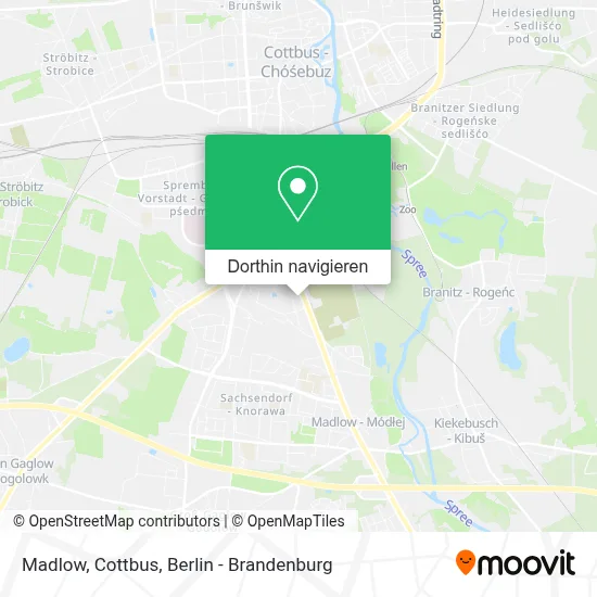 Madlow, Cottbus Karte
