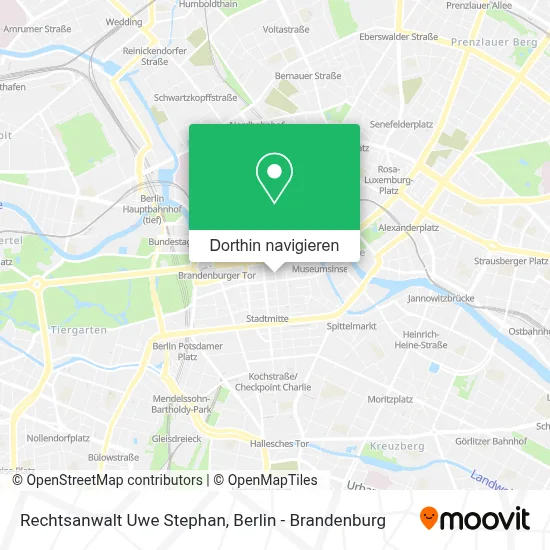 Rechtsanwalt Uwe Stephan Karte