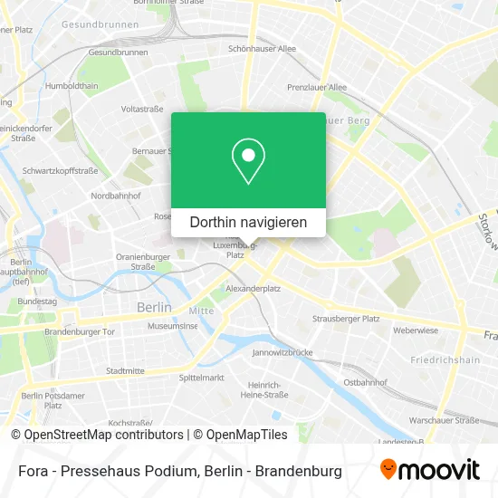 Fora - Pressehaus Podium Karte