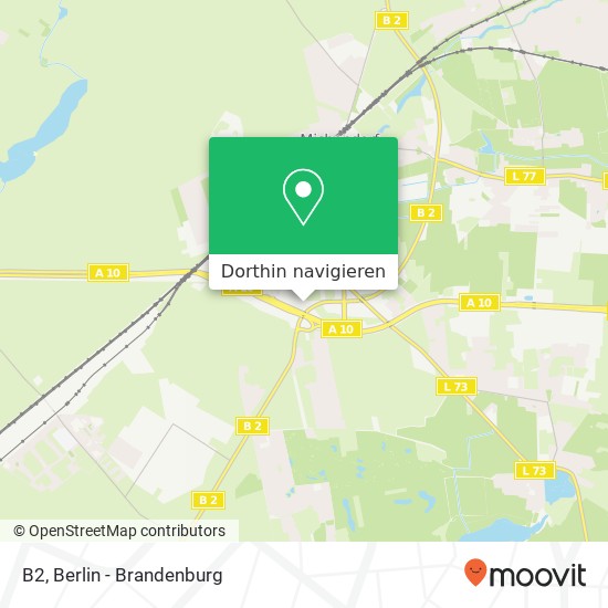 B2, 14552 Michendorf Karte
