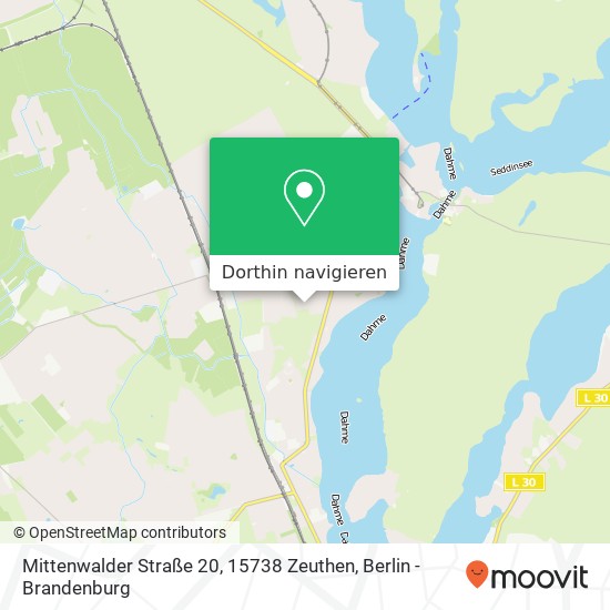 Mittenwalder Straße 20, 15738 Zeuthen Karte