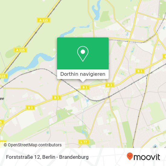 Forststraße 12, Zehlendorf, 14163 Berlin Karte