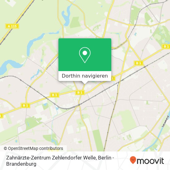 Zahnärzte-Zentrum Zehlendorfer Welle, Clayallee 330 Karte