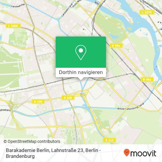 Barakademie Berlin, Lahnstraße 23 Karte