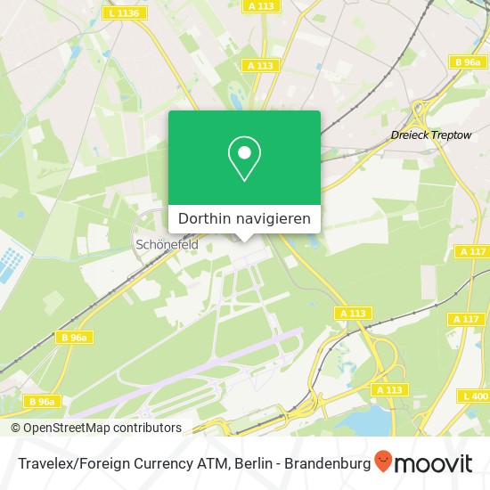 Travelex / Foreign Currency ATM, Flughafen Karte