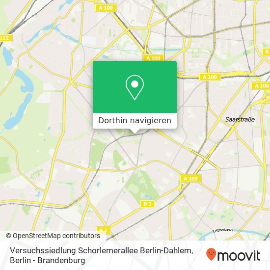 Versuchssiedlung Schorlemerallee Berlin-Dahlem Karte