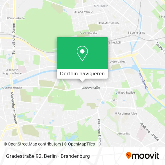 Gradestraße 92 Karte