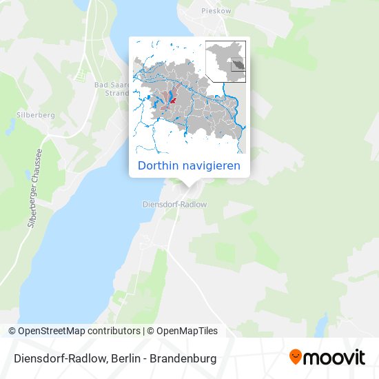 Diensdorf-Radlow Karte
