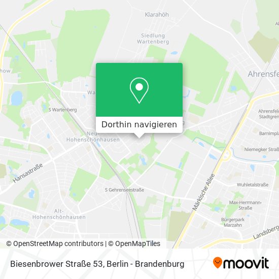 Biesenbrower Straße 53 Karte
