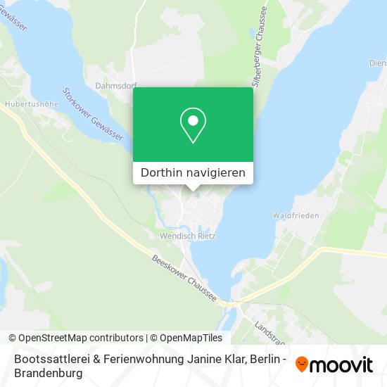 Bootssattlerei & Ferienwohnung Janine Klar Karte