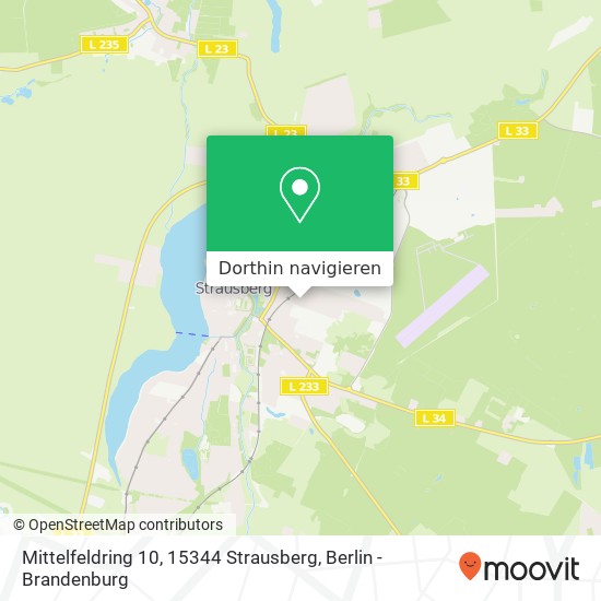 Mittelfeldring 10, 15344 Strausberg Karte