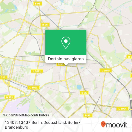 13407, 13407 Berlin, Deutschland Karte