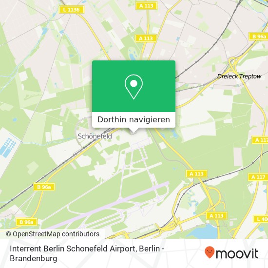 Interrent Berlin Schonefeld Airport, Flughafen Karte