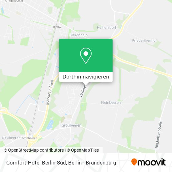 Comfort-Hotel Berlin-Süd Karte