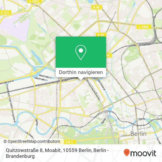 Quitzowstraße 8, Moabit, 10559 Berlin Karte