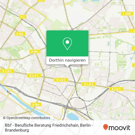 Bbf - Berufliche Beratung Friedrichshain, Pettenkoferstraße 28 Karte