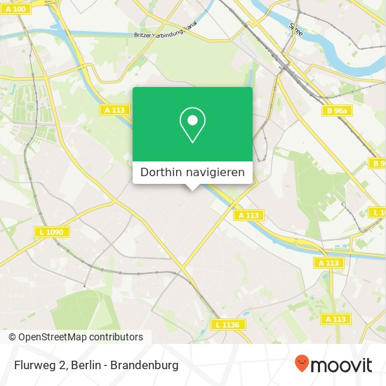 Flurweg 2, Rudow, 12357 Berlin Karte