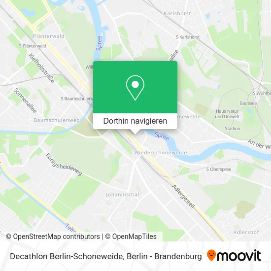 Decathlon Berlin-Schoneweide Karte