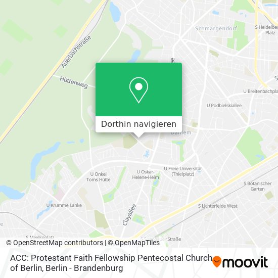 ACC: Protestant Faith Fellowship Pentecostal Church of Berlin Karte