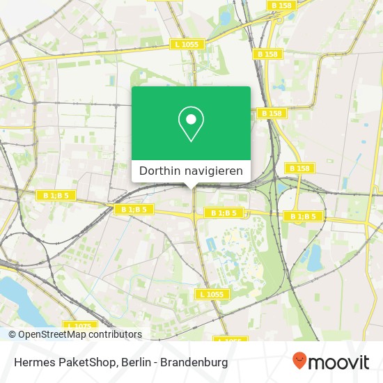 Hermes PaketShop, Rhinstraße 17 Karte